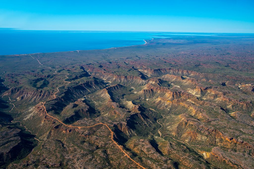 Aerial view of Cape Range National Park