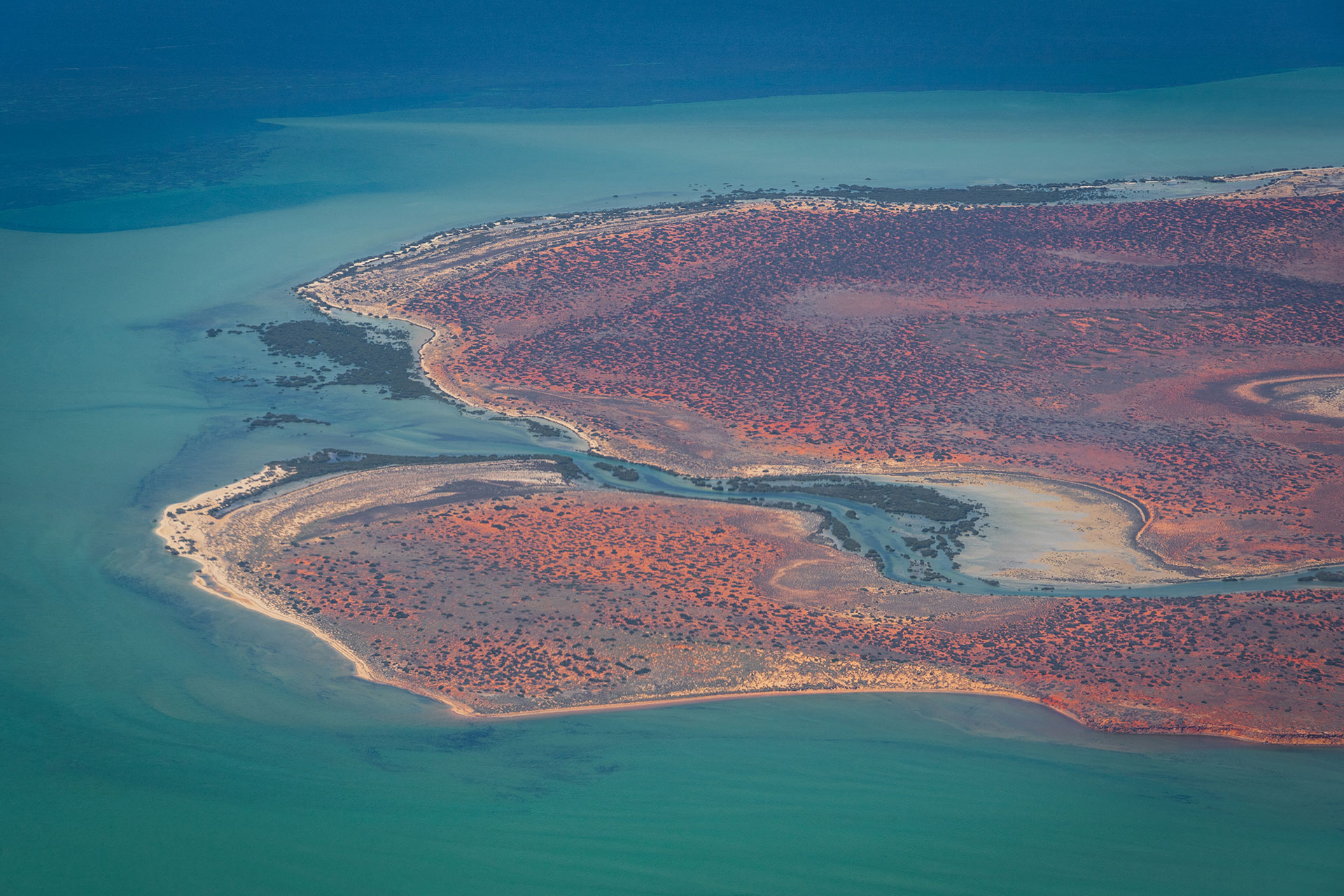 If you choose to fly from Perth to Exmouth you get to witness WA's colourful landscape from the plane